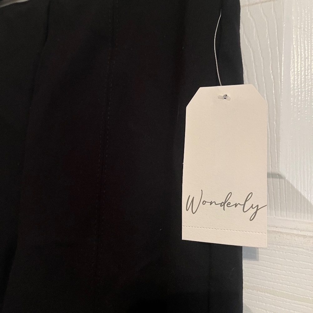 Wonderly Petite Ponte Straight Pants Black